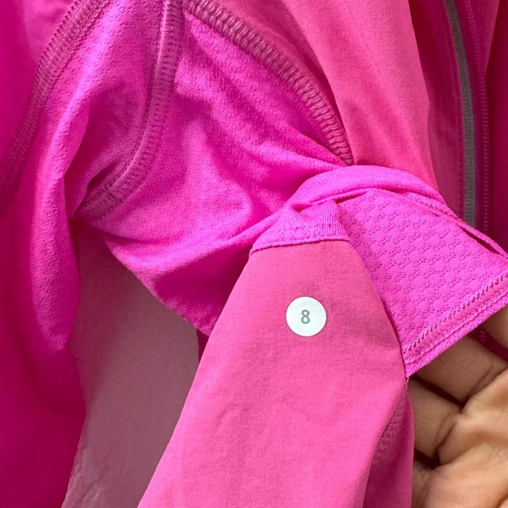 Lululemon Sun Runner Pullover Jacket Pink Ruffle - image 4